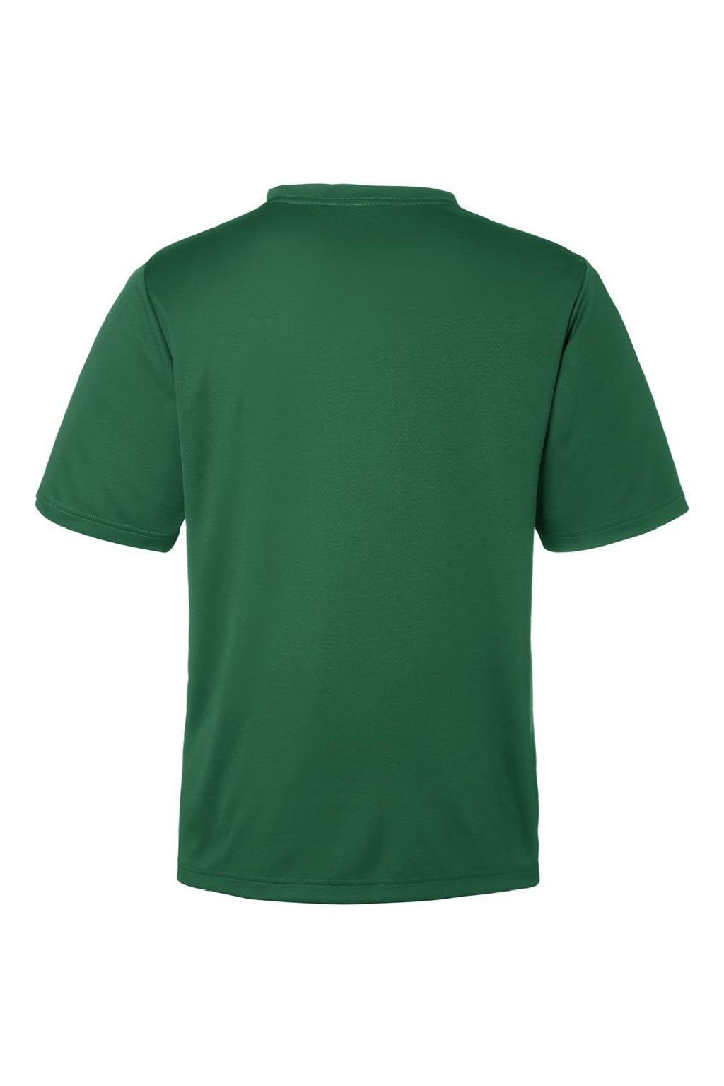 Team 365 TT15 Mens Zone Performance Mesh Short Sleeve Crewneck T-Shirt Dark Green Flat Back