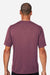 Team 365 TT15 Mens Zone Performance Mesh Short Sleeve Crewneck T-Shirt Dark Maroon Model Back