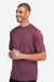 Team 365 TT15 Mens Zone Performance Mesh Short Sleeve Crewneck T-Shirt Dark Maroon Model Side