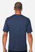 Team 365 TT15 Mens Zone Performance Mesh Short Sleeve Crewneck T-Shirt Dark Navy Blue Model Back