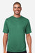 Team 365 TT15 Mens Zone Performance Mesh Short Sleeve Crewneck T-Shirt Forest Green Model Front