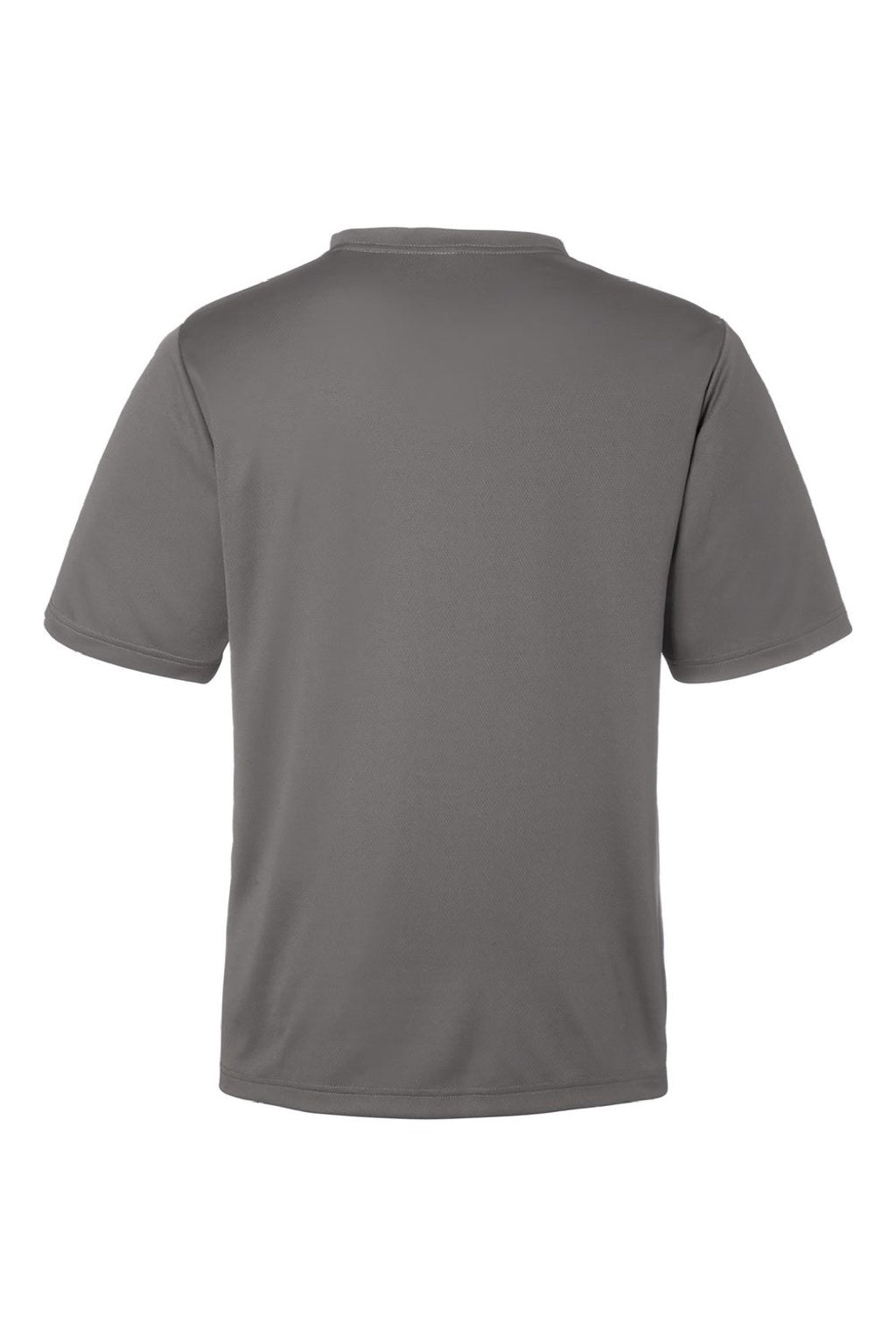 Team 365 TT15 Mens Zone Performance Mesh Short Sleeve Crewneck T-Shirt Graphite Grey Flat Back