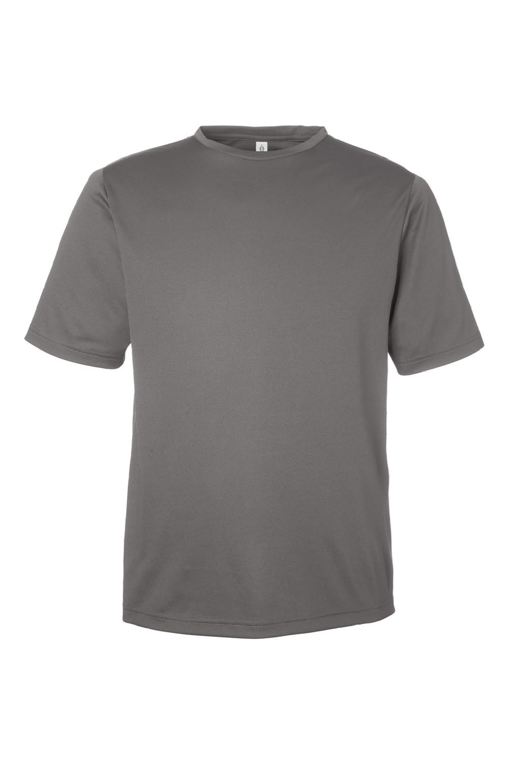 Team 365 TT15 Mens Zone Performance Mesh Short Sleeve Crewneck T-Shirt Graphite Grey Flat Front