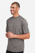 Team 365 TT15 Mens Zone Performance Mesh Short Sleeve Crewneck T-Shirt Graphite Grey Model Side