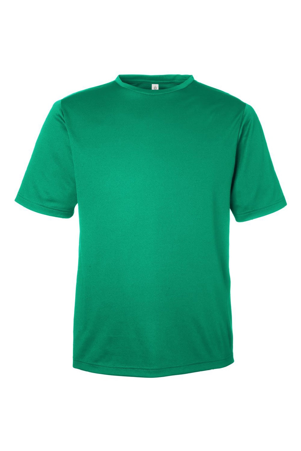 Team 365 TT15 Mens Zone Performance Mesh Short Sleeve Crewneck T-Shirt Kelly Green Flat Front