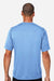 Team 365 TT15 Mens Zone Performance Mesh Short Sleeve Crewneck T-Shirt Light Blue Model Back