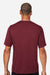 Team 365 TT15 Mens Zone Performance Mesh Short Sleeve Crewneck T-Shirt Maroon Model Back