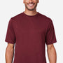 Team 365 Mens Zone Performance Mesh Moisture Wicking Short Sleeve Crewneck T-Shirt - Maroon - Coming Soon