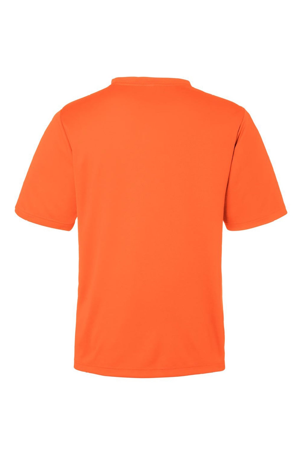 Team 365 TT15 Mens Zone Performance Mesh Short Sleeve Crewneck T-Shirt Orange Flat Back
