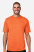 Team 365 TT15 Mens Zone Performance Mesh Short Sleeve Crewneck T-Shirt Orange Model Front