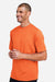 Team 365 TT15 Mens Zone Performance Mesh Short Sleeve Crewneck T-Shirt Orange Model Side