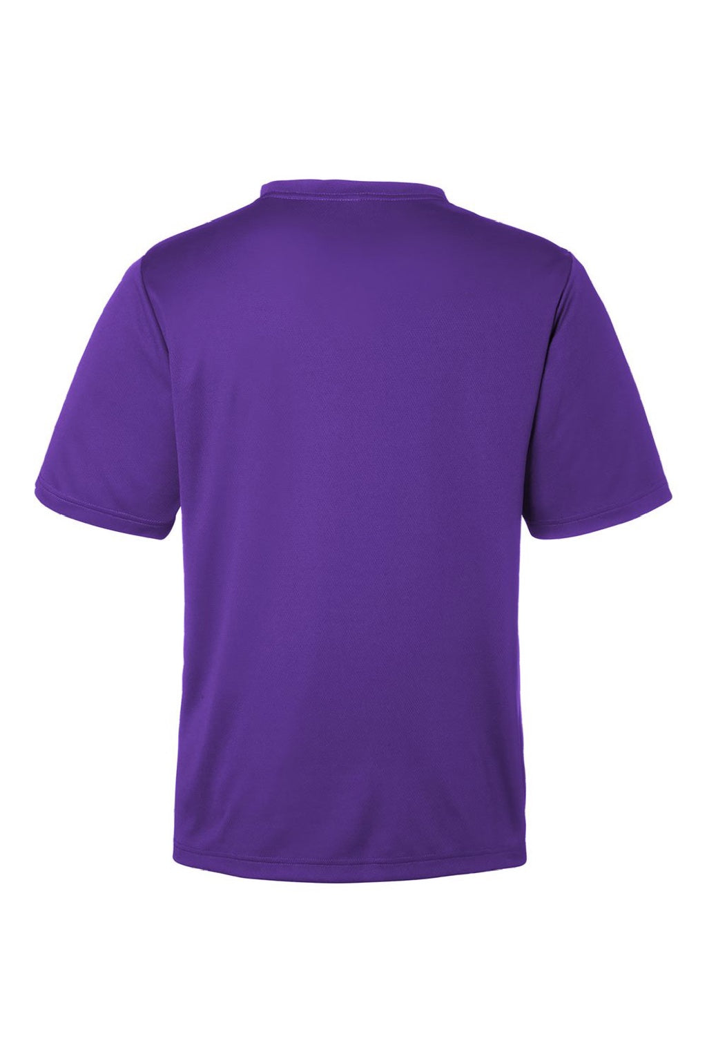 Team 365 TT15 Mens Zone Performance Mesh Short Sleeve Crewneck T-Shirt Purple Flat Back