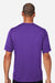 Team 365 TT15 Mens Zone Performance Mesh Short Sleeve Crewneck T-Shirt Purple Model Back