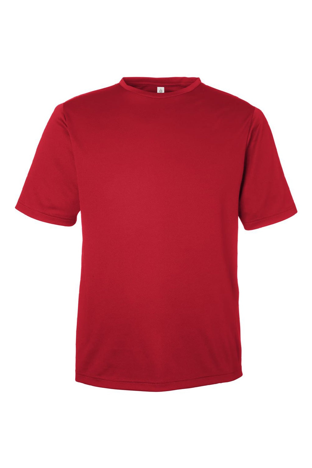 Team 365 TT15 Mens Zone Performance Mesh Short Sleeve Crewneck T-Shirt Red Flat Front