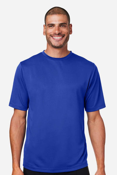 Team 365 TT15 Mens Zone Performance Mesh Short Sleeve Crewneck T-Shirt Royal Blue Model Front