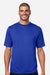 Team 365 TT15 Mens Zone Performance Mesh Short Sleeve Crewneck T-Shirt Royal Blue Model Front