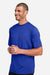 Team 365 TT15 Mens Zone Performance Mesh Short Sleeve Crewneck T-Shirt Royal Blue Model Side