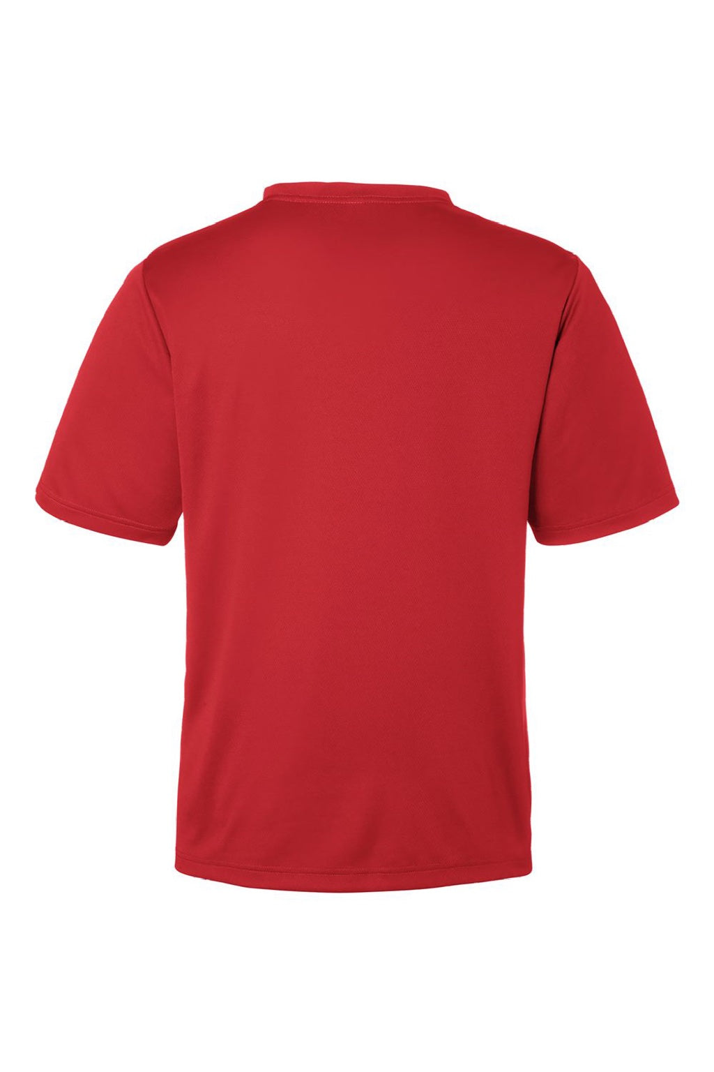 Team 365 TT15 Mens Zone Performance Mesh Short Sleeve Crewneck T-Shirt Scarlet Red Flat Back