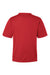 Team 365 TT15 Mens Zone Performance Mesh Short Sleeve Crewneck T-Shirt Scarlet Red Flat Back