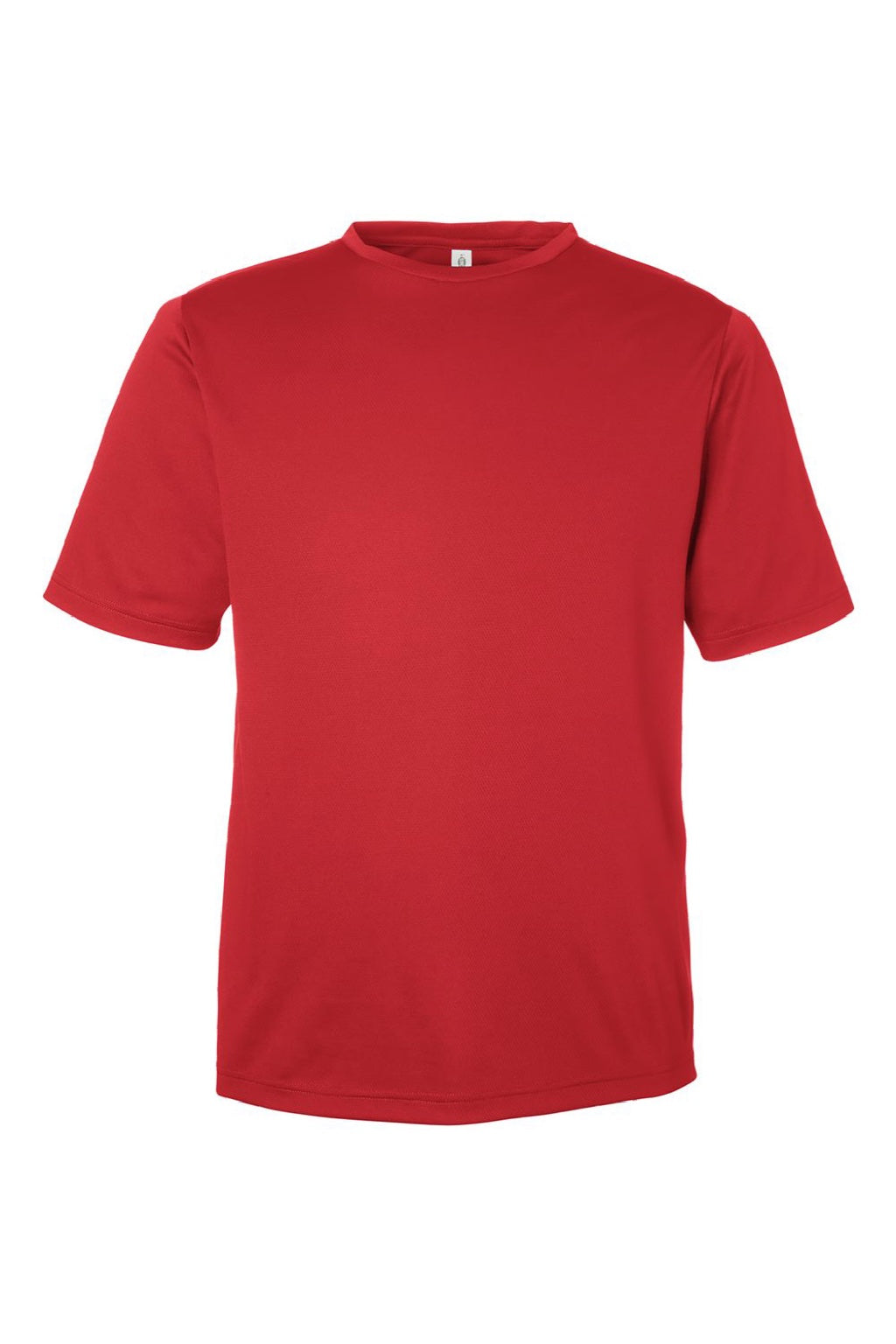 Team 365 TT15 Mens Zone Performance Mesh Short Sleeve Crewneck T-Shirt Scarlet Red Flat Front