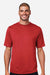 Team 365 TT15 Mens Zone Performance Mesh Short Sleeve Crewneck T-Shirt Scarlet Red Model Front