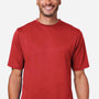 Team 365 Mens Zone Performance Mesh Moisture Wicking Short Sleeve Crewneck T-Shirt - Scarlet Red - Coming Soon
