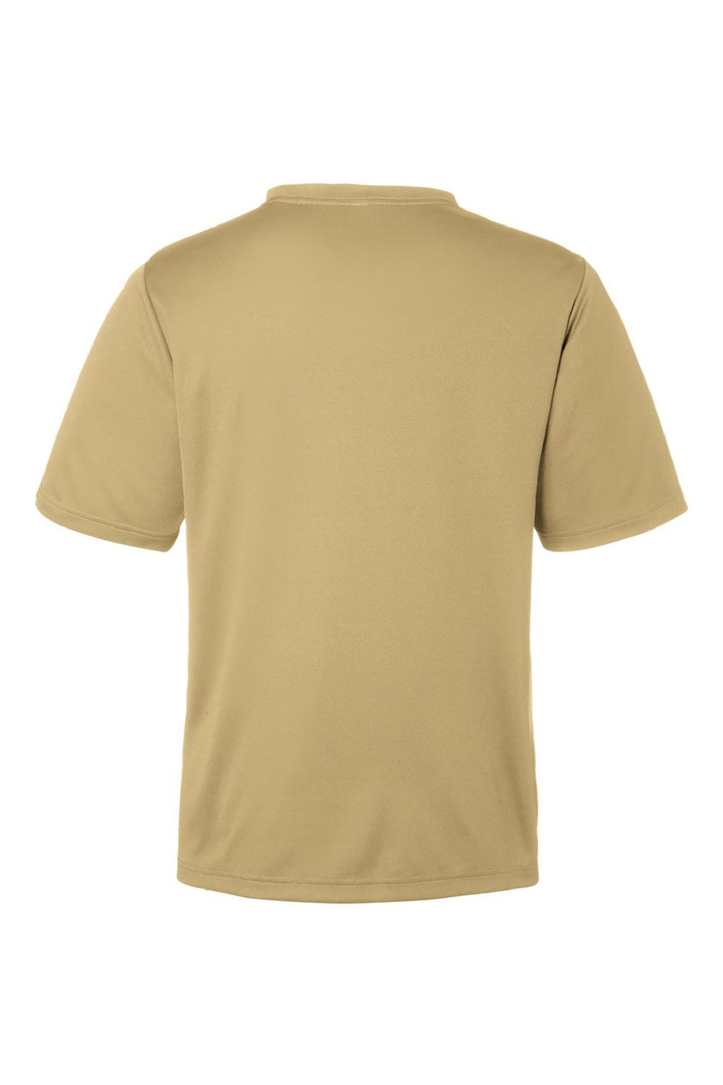 Team 365 TT15 Mens Zone Performance Mesh Short Sleeve Crewneck T-Shirt Vegas Gold Flat Back