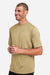 Team 365 TT15 Mens Zone Performance Mesh Short Sleeve Crewneck T-Shirt Vegas Gold Model Side