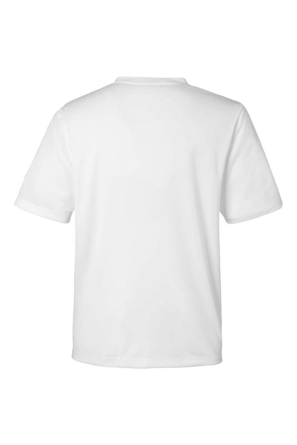 Team 365 TT15 Mens Zone Performance Mesh Short Sleeve Crewneck T-Shirt White Flat Back