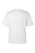 Team 365 TT15 Mens Zone Performance Mesh Short Sleeve Crewneck T-Shirt White Flat Back