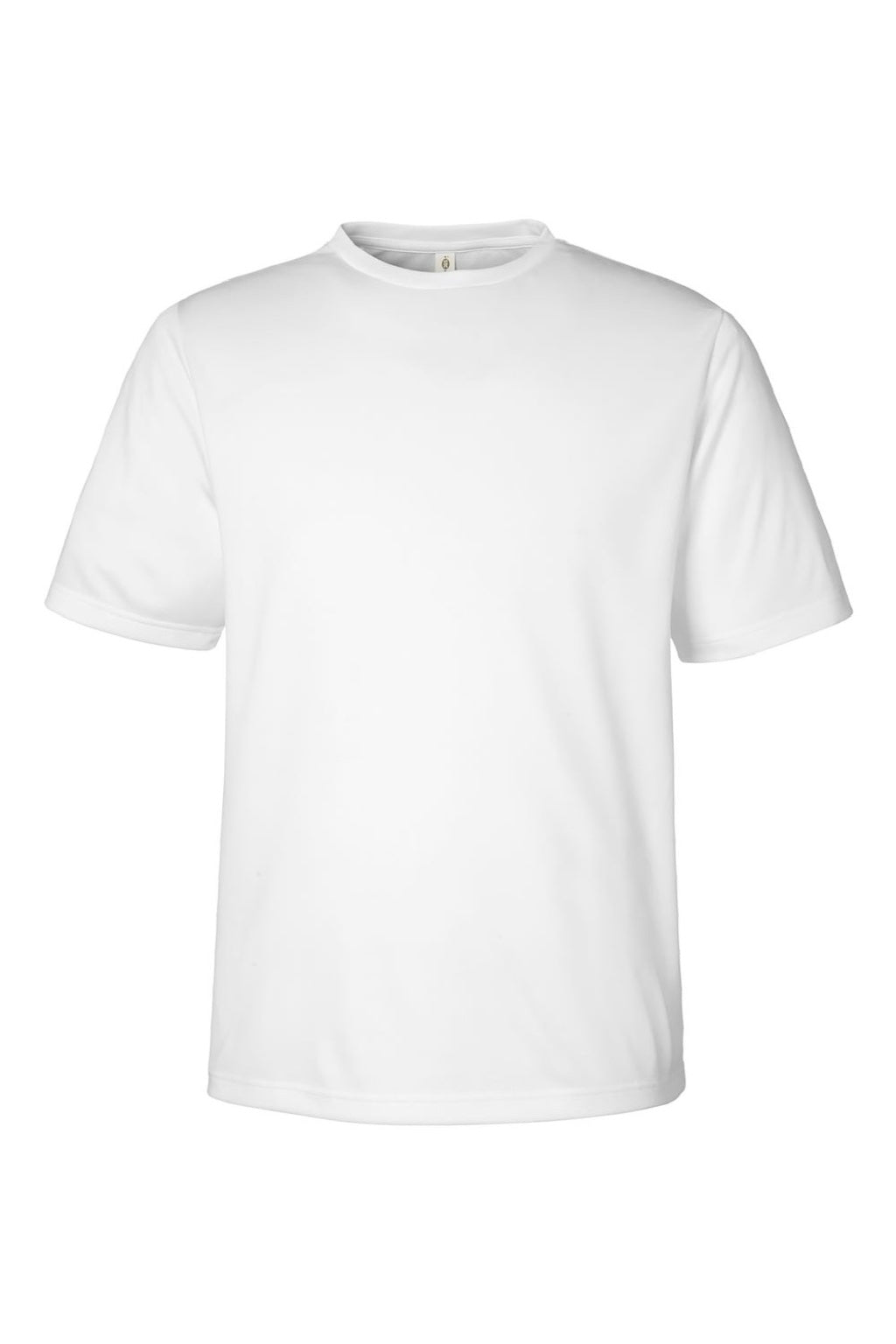 Team 365 TT15 Mens Zone Performance Mesh Short Sleeve Crewneck T-Shirt White Flat Front