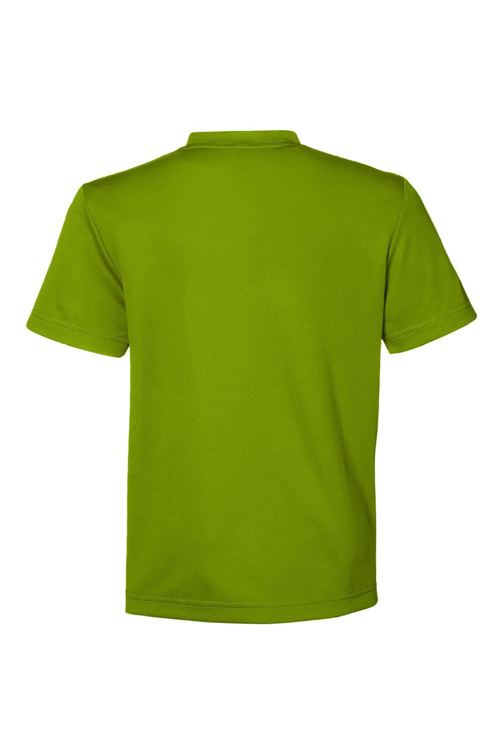 Team 365 TT15Y Youth Zone Performance Mesh Short Sleeve Crewneck T-Shirt Acid Green Flat Back