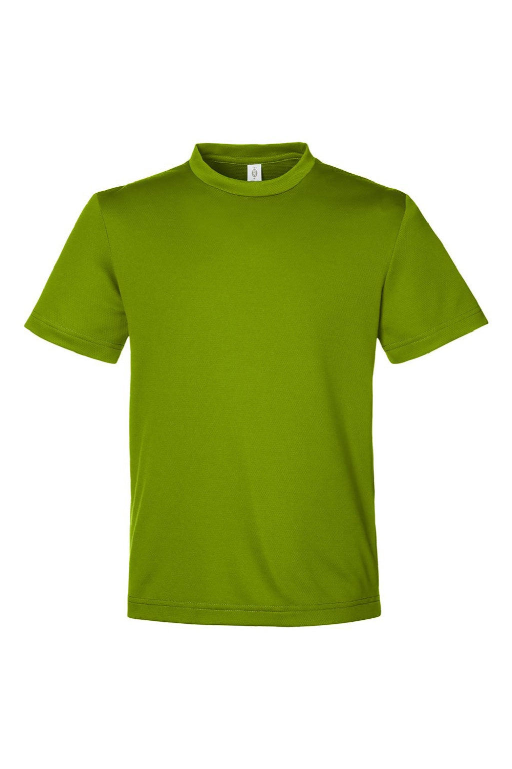 Team 365 TT15Y Youth Zone Performance Mesh Short Sleeve Crewneck T-Shirt Acid Green Flat Front