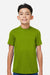 Team 365 TT15Y Youth Zone Performance Mesh Short Sleeve Crewneck T-Shirt Acid Green Model Front