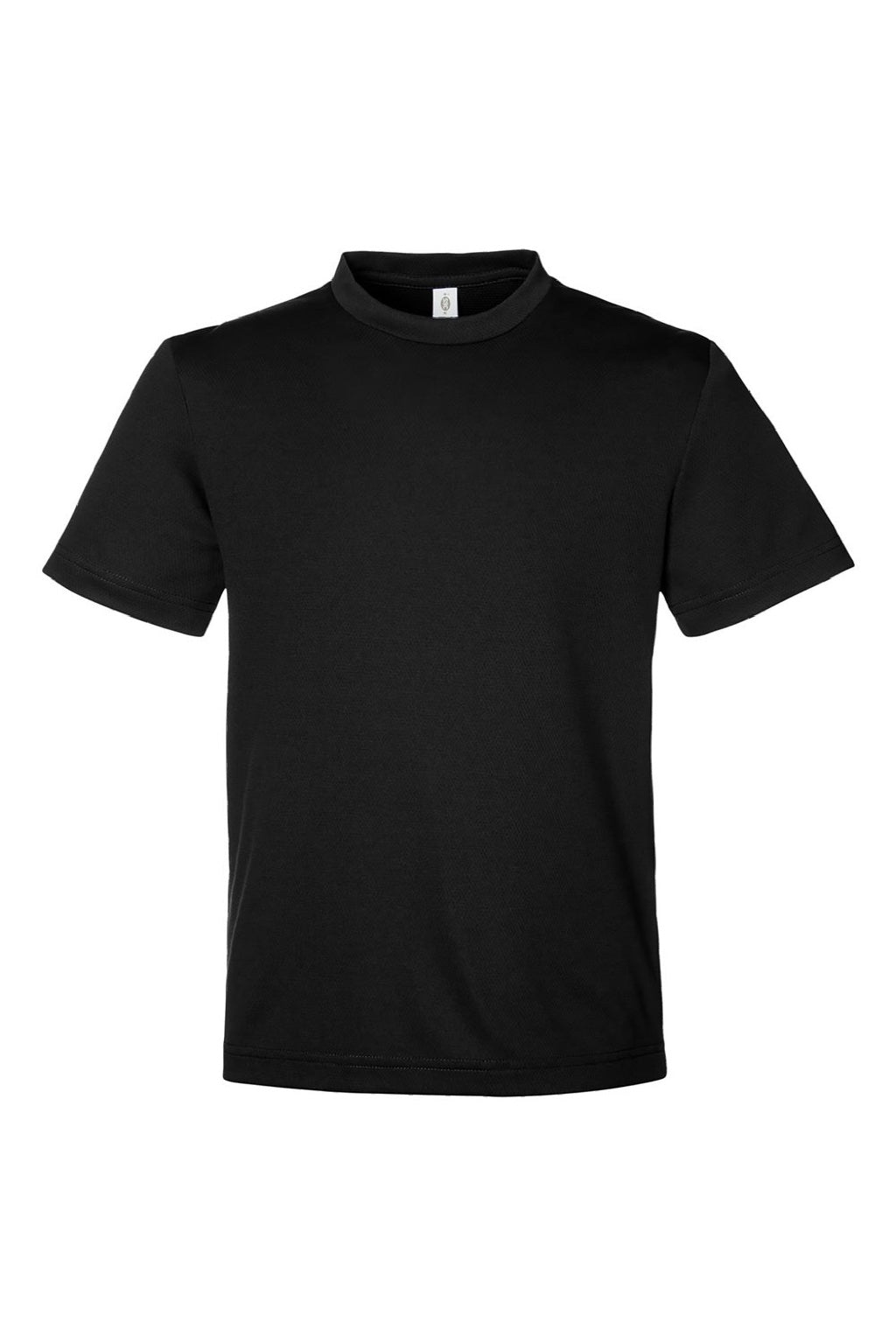 Team 365 TT15Y Youth Zone Performance Mesh Short Sleeve Crewneck T-Shirt Black Flat Front