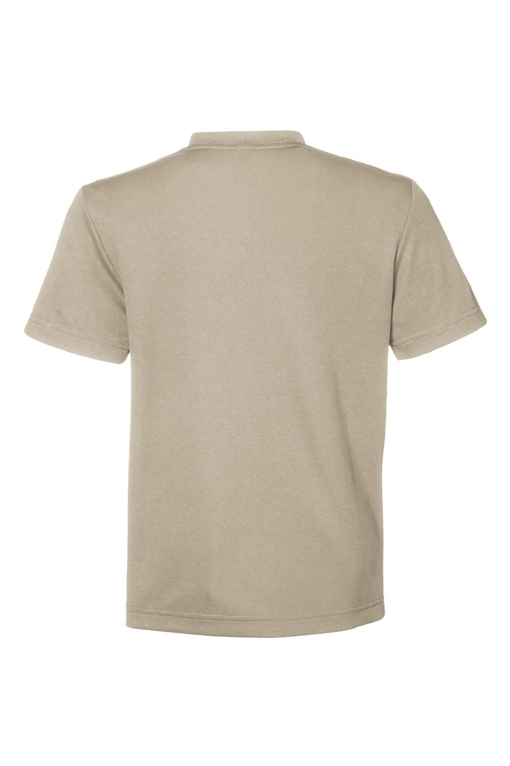 Team 365 TT15Y Youth Zone Performance Mesh Short Sleeve Crewneck T-Shirt Desert Khaki Brown Flat Back