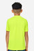 Team 365 TT15Y Youth Zone Performance Mesh Moisture Wicking Short Sleeve Crewneck T-Shirt Safety Yellow Model Back