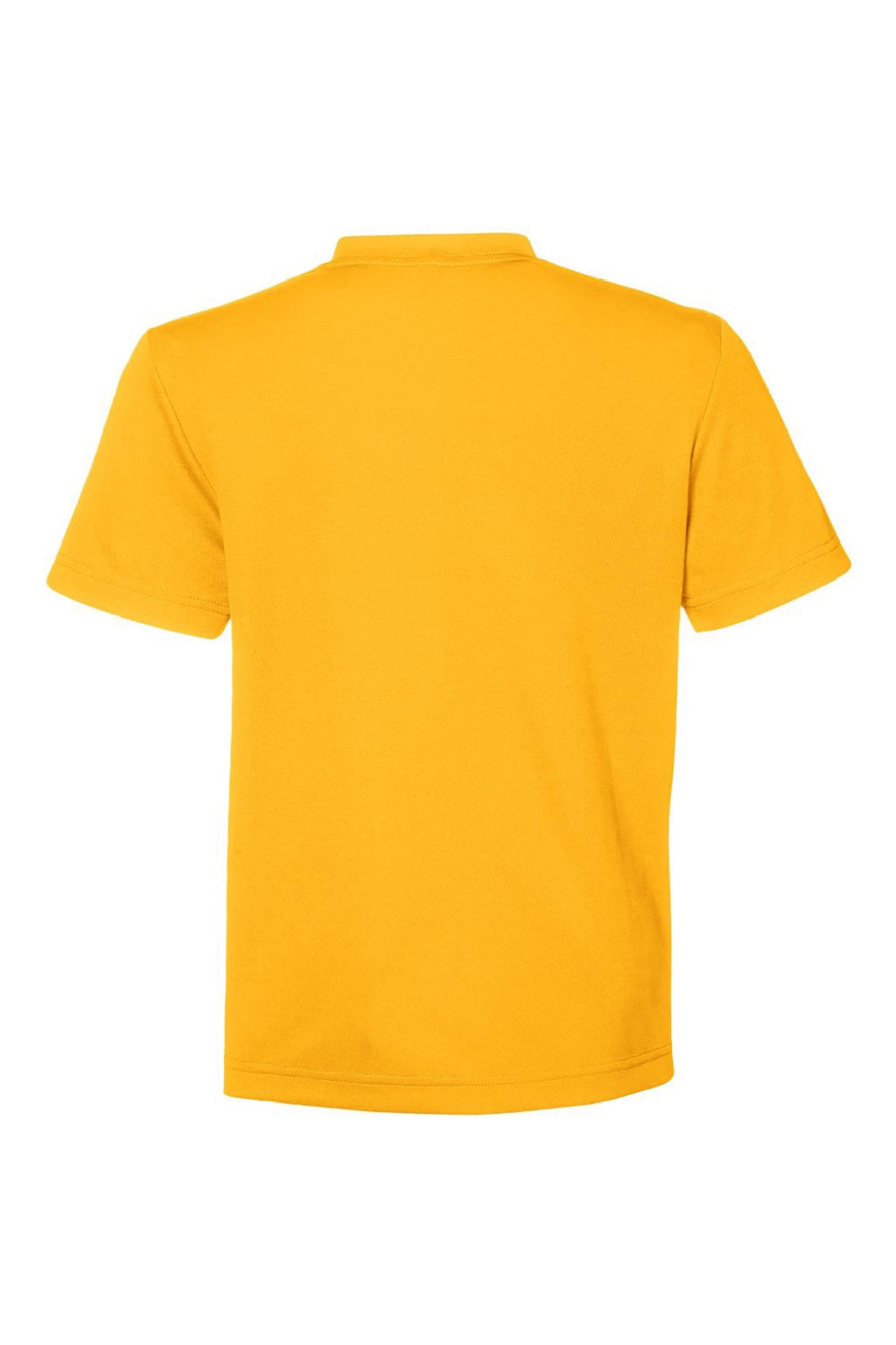 Team 365 TT15Y Youth Zone Performance Mesh Short Sleeve Crewneck T-Shirt Athletic Gold Flat Back