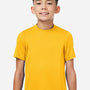 Team 365 Youth Zone Performance Mesh Moisture Wicking Short Sleeve Crewneck T-Shirt - Athletic Gold - New