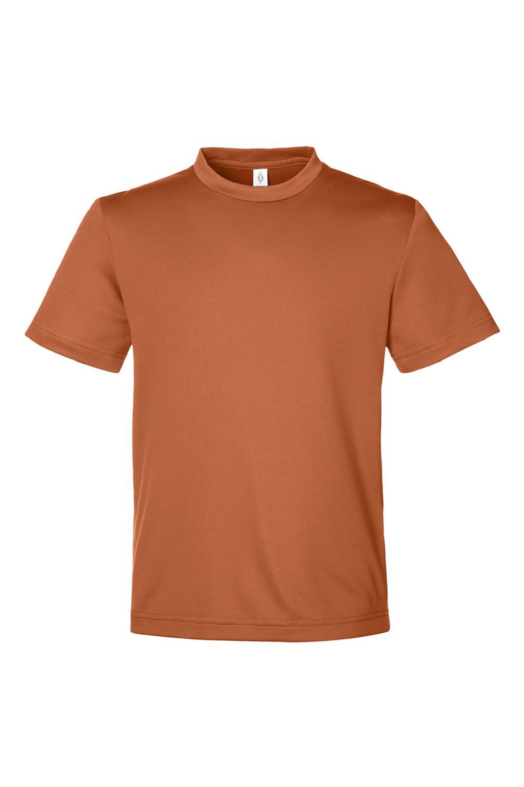 Team 365 TT15Y Youth Zone Performance Mesh Short Sleeve Crewneck T-Shirt Burnt Orange Flat Front