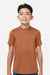 Team 365 TT15Y Youth Zone Performance Mesh Short Sleeve Crewneck T-Shirt Burnt Orange Model Front
