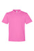 Team 365 TT15Y Youth Zone Performance Mesh Short Sleeve Crewneck T-Shirt Charity Pink Flat Front