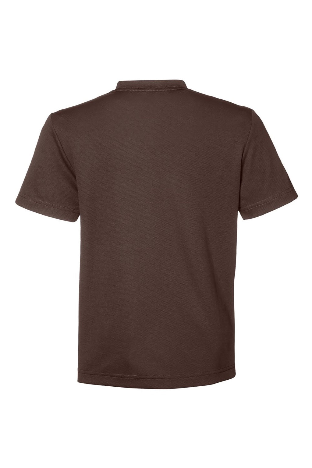 Team 365 TT15Y Youth Zone Performance Mesh Short Sleeve Crewneck T-Shirt Dark Brown Flat Back