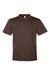 Team 365 TT15Y Youth Zone Performance Mesh Short Sleeve Crewneck T-Shirt Dark Brown Flat Front