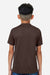Team 365 TT15Y Youth Zone Performance Mesh Short Sleeve Crewneck T-Shirt Dark Brown Model Back