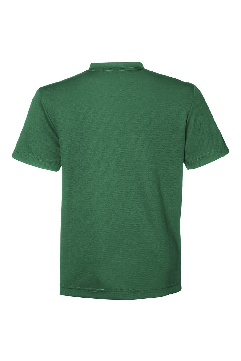 Team 365 TT15Y Youth Zone Performance Mesh Short Sleeve Crewneck T-Shirt Dark Green Flat Back