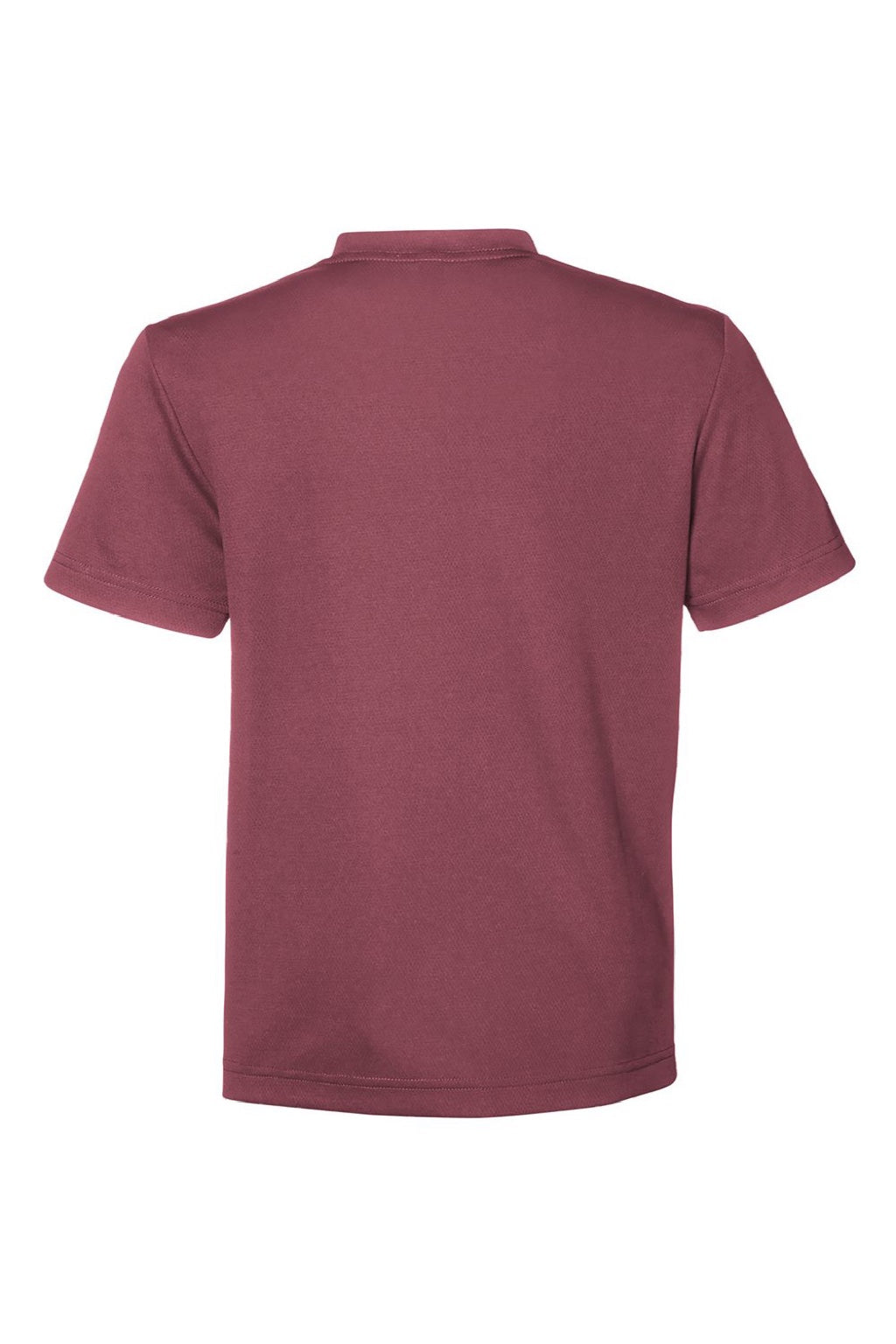 Team 365 TT15Y Youth Zone Performance Mesh Short Sleeve Crewneck T-Shirt Dark Maroon Flat Back