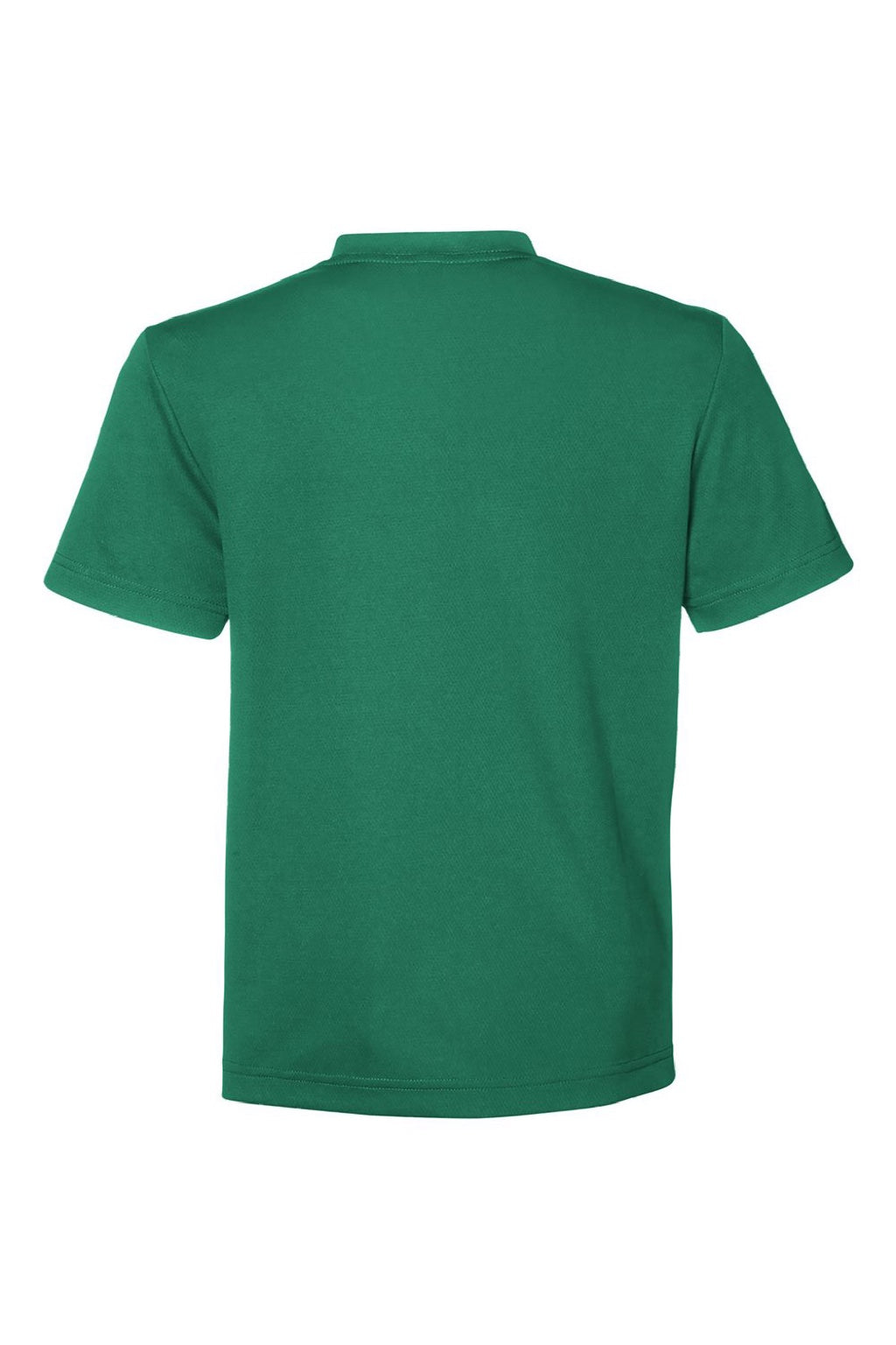 Team 365 TT15Y Youth Zone Performance Mesh Short Sleeve Crewneck T-Shirt Forest Green Flat Back
