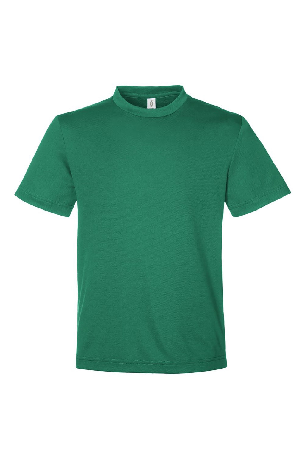 Team 365 TT15Y Youth Zone Performance Mesh Short Sleeve Crewneck T-Shirt Forest Green Flat Front