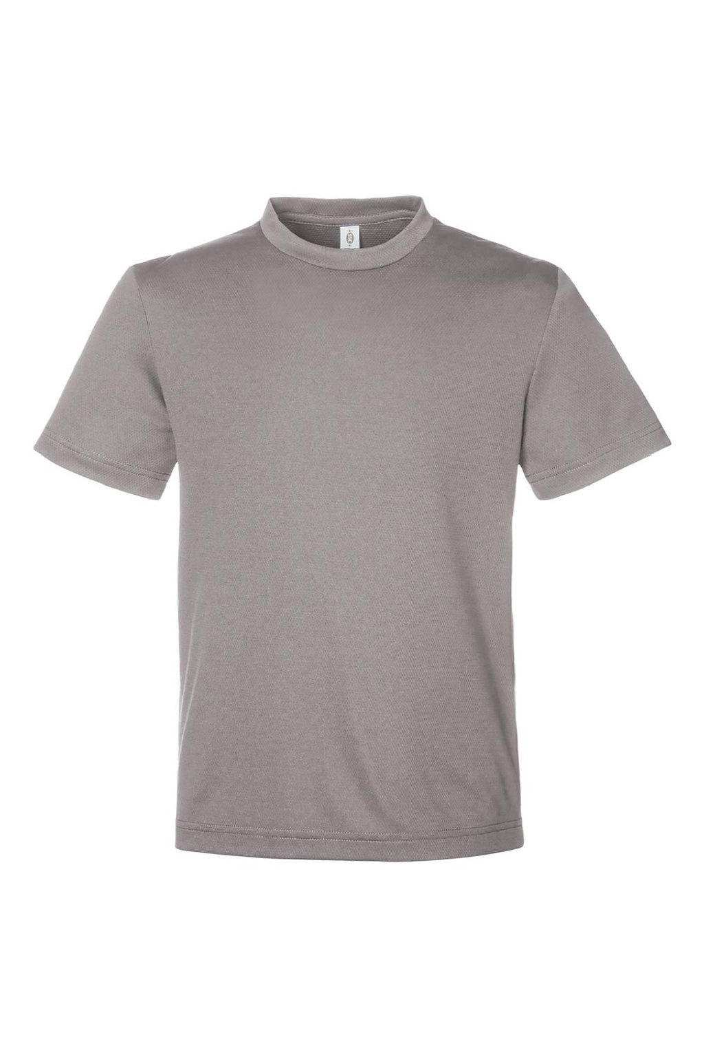 Team 365 TT15Y Youth Zone Performance Mesh Short Sleeve Crewneck T-Shirt Graphite Grey Flat Front
